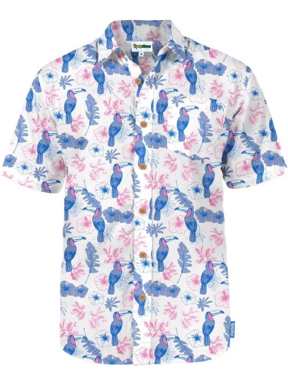 Men's Hawaiian Button Down Shirt - Perfect for Beach Days & Parties